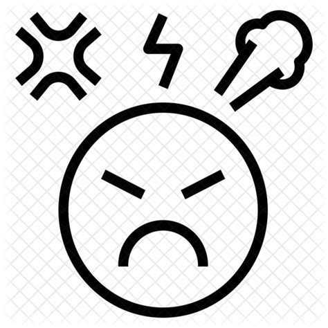 Anger Icon Download In Line Style