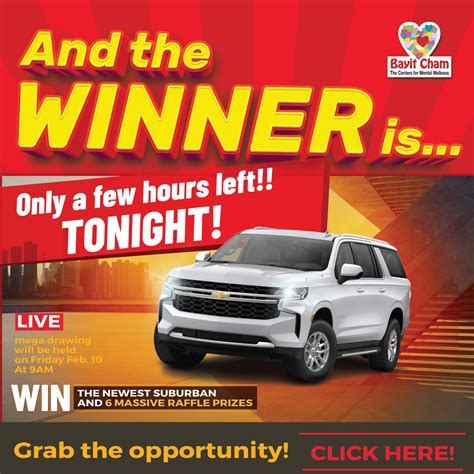 Tonight!!!! – Only Few Hours Left!!! Win A 2023 Chevy Suburban!! – The ...