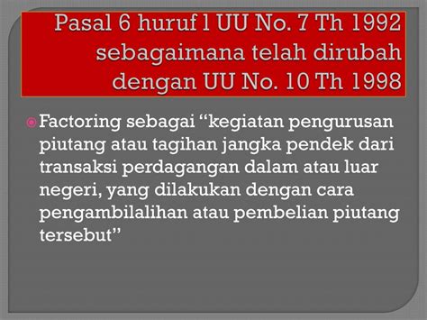 Dasar Hukum Anjak Piutang Hukum