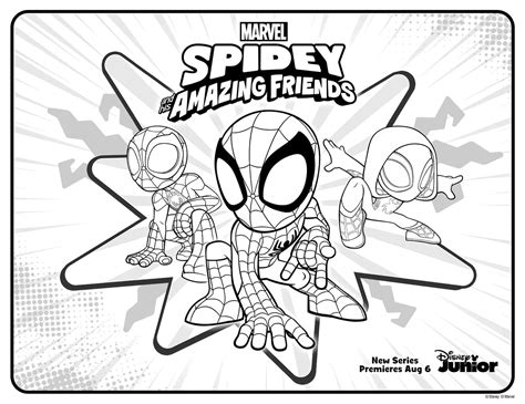 Spidey And His Amazing Friends Coloring Pages WONDER DAY Coloring