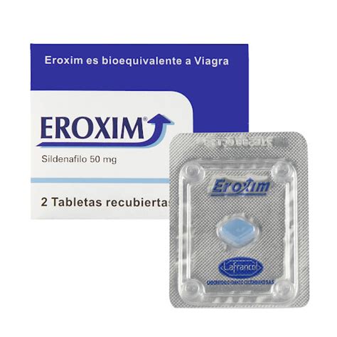 Eroxim Sildenafilo 50 Mg Lafrancol Caja X 2 Tabletas