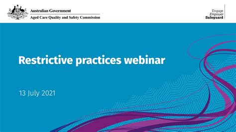 Restrictive Practices Webinar 13 July 2021 Youtube