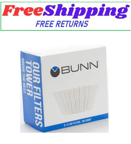 Bunn 8 12 Cup Premium Paper Coffee Filters Flat Ebay