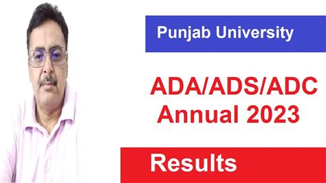 Ba Ada Ads Adc Part Annual Exams Results Announcement Punjab