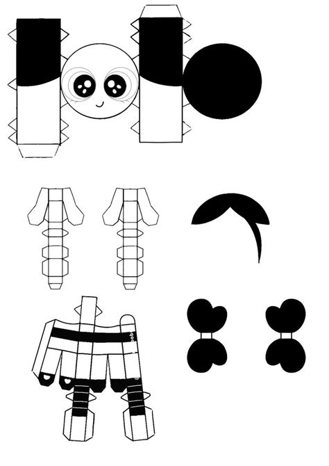 Colorable Powerpuff Danielle Paper Craft Template Đồ Chơi