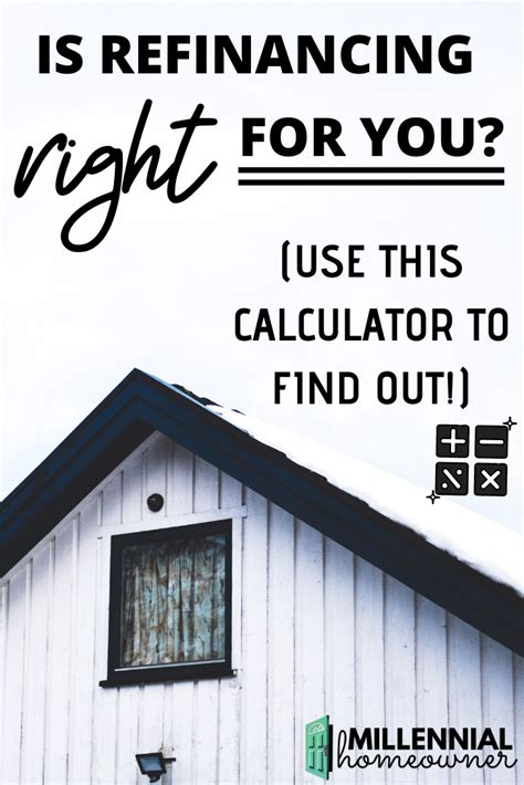 Free Mortgage Refinance Calculator (December 2023 ) - Millennial Homeowner