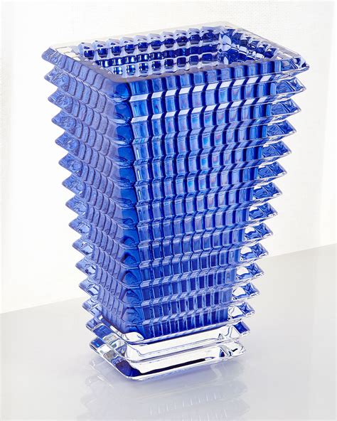 Baccarat Blue Eye Small Rectangular Vase Neiman Marcus