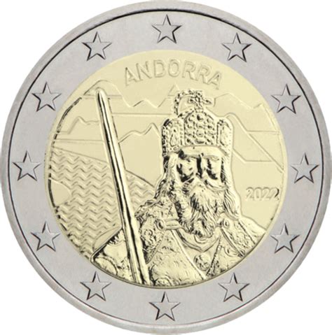 2022 Andorra The Legend Of Charlemagne 2 Euro BU Coin Florinus Lv