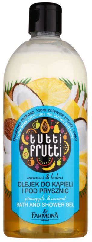 Farmona Tutti Frutti Pineapple Coconut Gel Huile Bain Et Douche