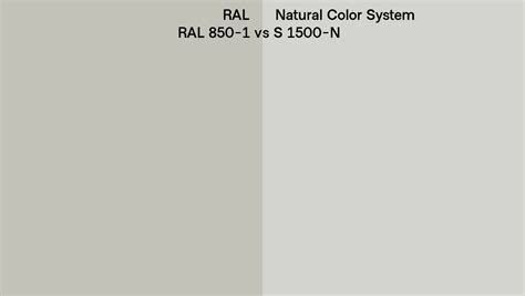 Ral Ral 850 1 Vs Natural Color System S 1500 N Side By Side Comparison