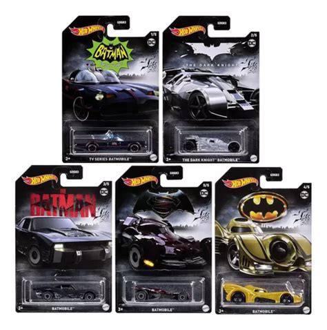 Coleção C 5 Carrinhos Batman Batmobile 1 64 Hot Wheels Parcelamento