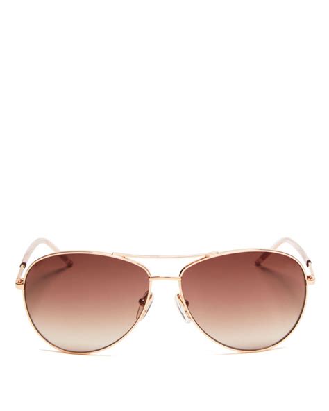 Marc Jacobs Women S Brow Bar Aviator Sunglasses In Metallic Lyst