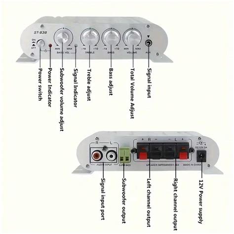 Evershine Signal Mini Amplificateur 2 1 Canaux Avec Caisson De Basses