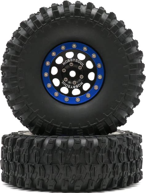 Hobbysoul 2pcs RC 1 9 Super Swamper Crawler Tires Tyre Height 120mm