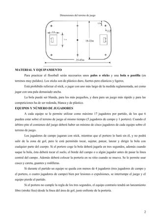 Apuntes floorball 4ºeso Unihockey PDF