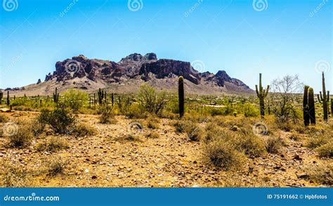 The Town of Apache Junction at the Foot of Superstition Mountain Stock Photo - Image of lost ...