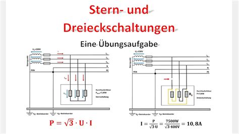 Stern und Dreieckschaltung L1 unterbrochen Übungsaufgabe zur