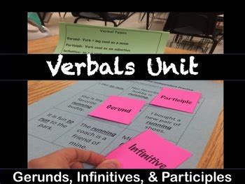 Verbals Unit Gerunds Infinitives Participles By Ela Gone Wild