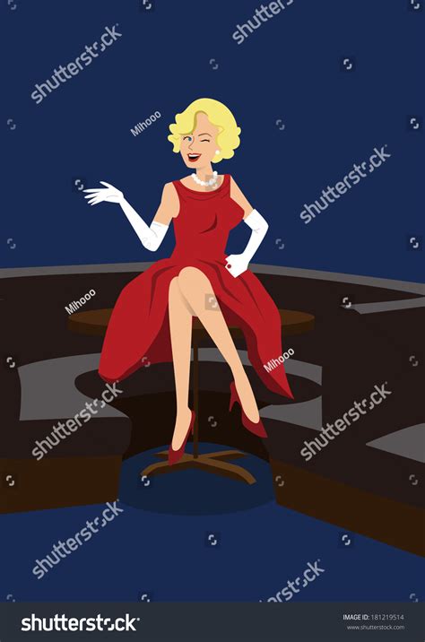 Red Dress Sexy Women Stock Vector Royalty Free 181219514 Shutterstock