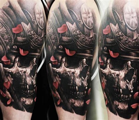 Samurai Skull Tattoo By Denis Sivak Post