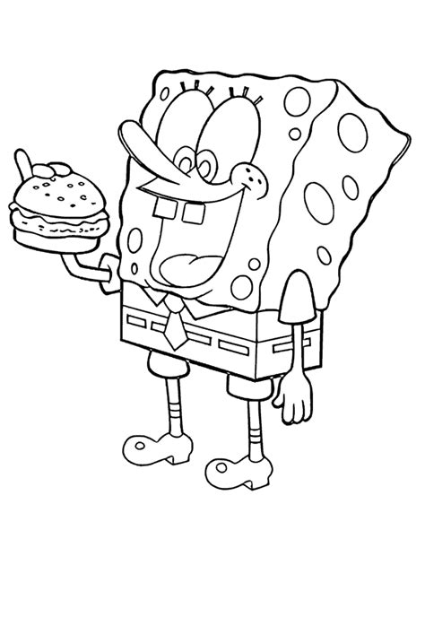 Spongebob Jedz Cy Kraboburgera Kolorowanka Do Wydruku Pdf Online