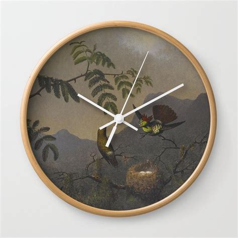 Martin Johnson Heade Frilled Coquette Wall Clock By Lindendesigns