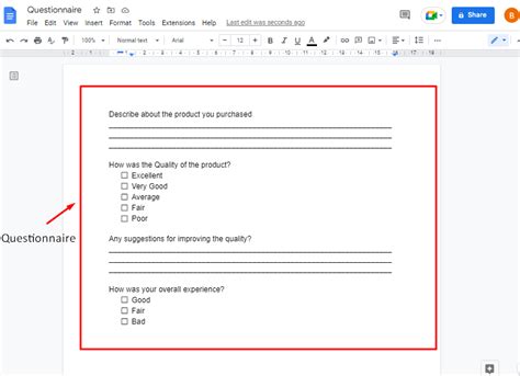 How To Make A Questionnaire Using Google Forms Templates Sample