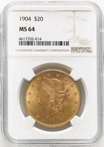 USA 20 dolarów 1904 Liberty Filadelfia NGC MS64 Niemczyk pl