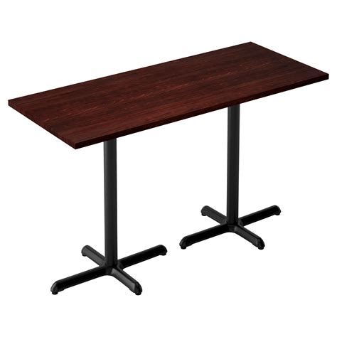 Premium Solid Wood Plank Restaurant Table - Bar Height
