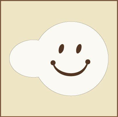 happy face cookie cupcake stencil