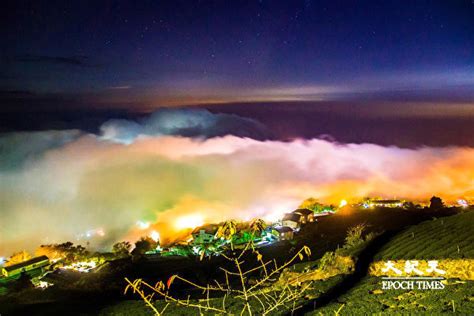 到阿里山石棹賞夜櫻追雲海琉璃光和觀銀河 賞櫻 台灣 組圖 大紀元