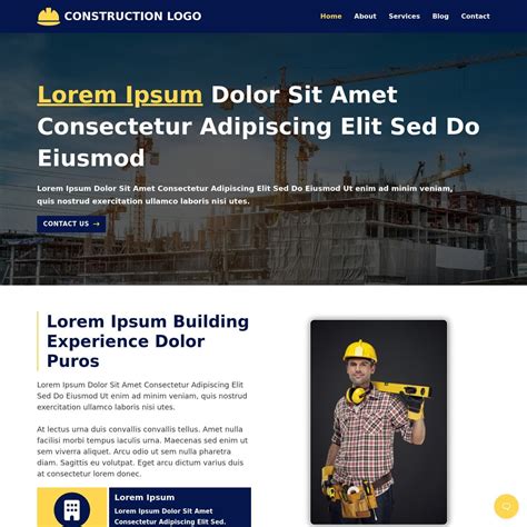 Construction Website Template - Bricks Templates