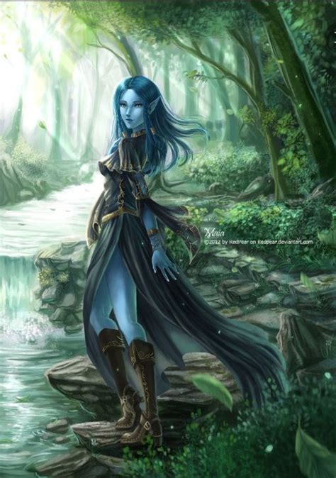 Female Water Genasi Bard Cleric Druid Fighter Monk Ranger Rogue