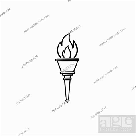 Olympic Torches Drawings