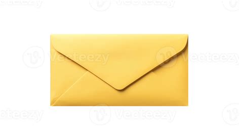 Ai Generated Yellow Envelope On Transparent Background Cartoon Mail