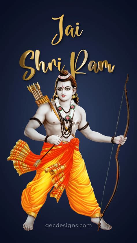 Jai Shri Ram Mobile wallpaper with Bow and Arrow | GEC Designs