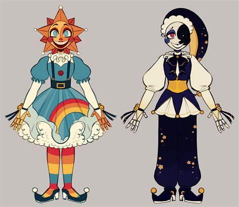 Sun And Moon Au Designs Theyre Twins Here Rfivenightsatfreddys