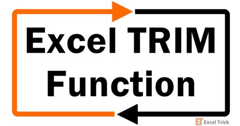 Excel Trim Function How To Use