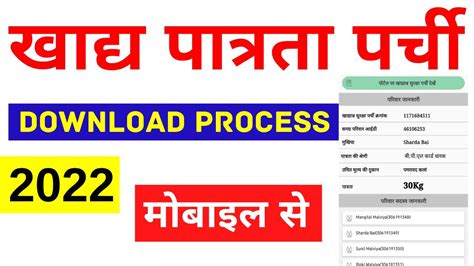 Patrata Parchi Kaise Download Karen 2022 खाद्य पात्रता पर्ची कैसे