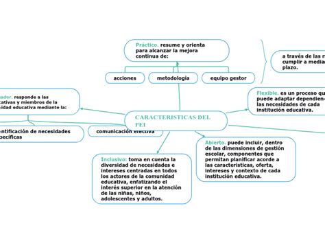 CARACTERISTICAS DEL PEI Mind Map