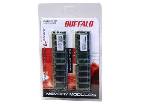 BUFFALO Major 1GB 2 X 512MB DDR 400 PC 3200 Dual Channel Kit System