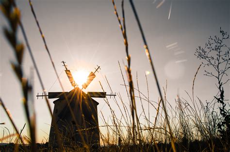 Photo of a windmill over the sunset HD wallpaper | Wallpaper Flare