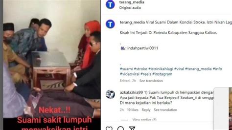 Heboh Video Istri Menikah Lagi Di Depan Suaminya Yang Terbaring Stroke