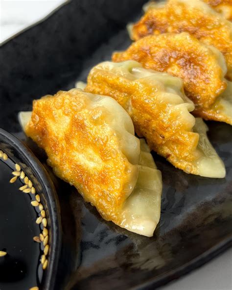 Homemade Pan Fried Gyoza Dining And Cooking