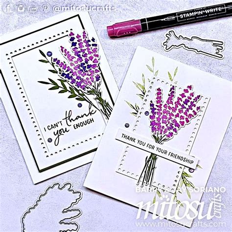 Clean Simple Cards With Painted Lavender Stamp Set In 2024 Lavender