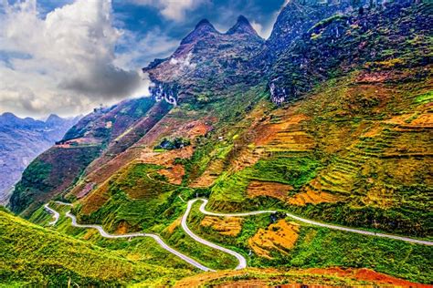 Hoang Lien Son Mountain Range, North of Vietnam. Stock Image - Image of ...