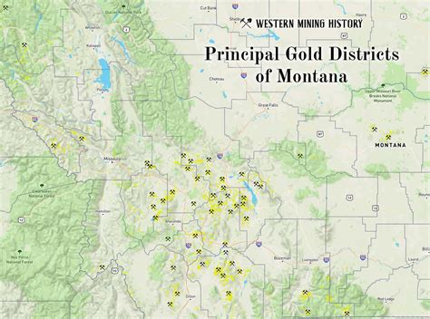 Principal Gold Districts Of Montana Western Mining History