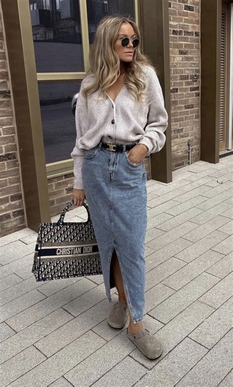 How To Style A Long Denim Skirt In 2024 No Time For Style