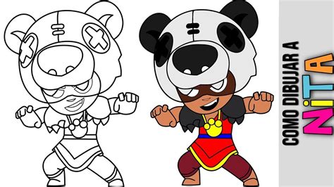 Como Dibujar A Nita De Brawl Stars 😎 Mejores Brawlers Tutorial 😎