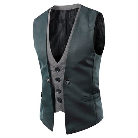 Entyinea Work Vest For Men With Pockets Turtleneck Sleeveless Solid